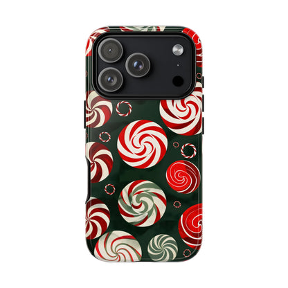 Peppermint Swirl Burst – Tough Glossy iPhone Case