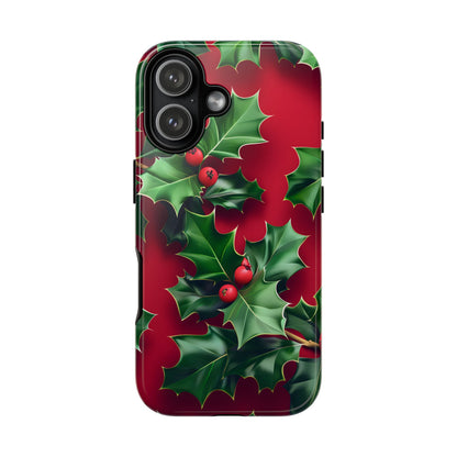 Holly Berry Bloom – Tough Glossy iPhone Case