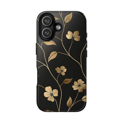 Golden Elegance – Tough Glossy iPhone Case