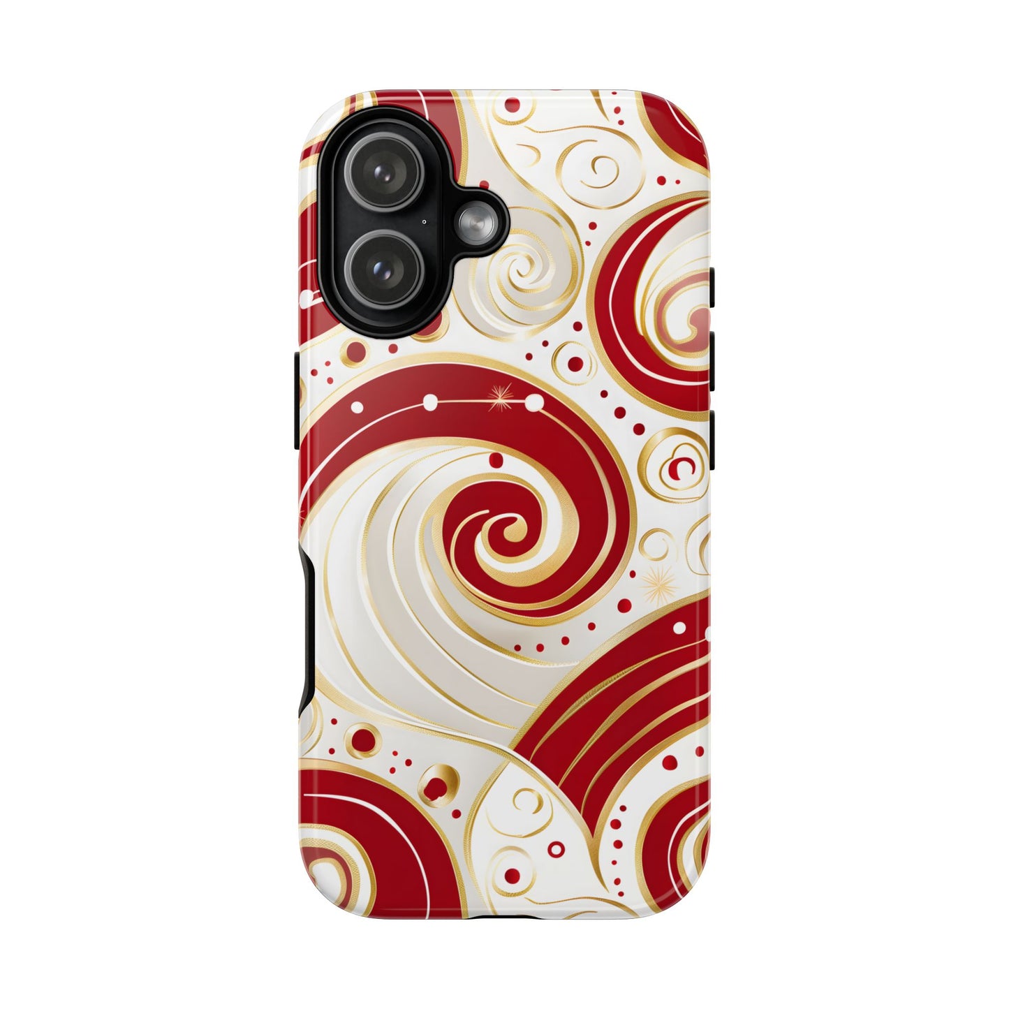 Golden Candy Swirl – Tough Glossy iPhone Case