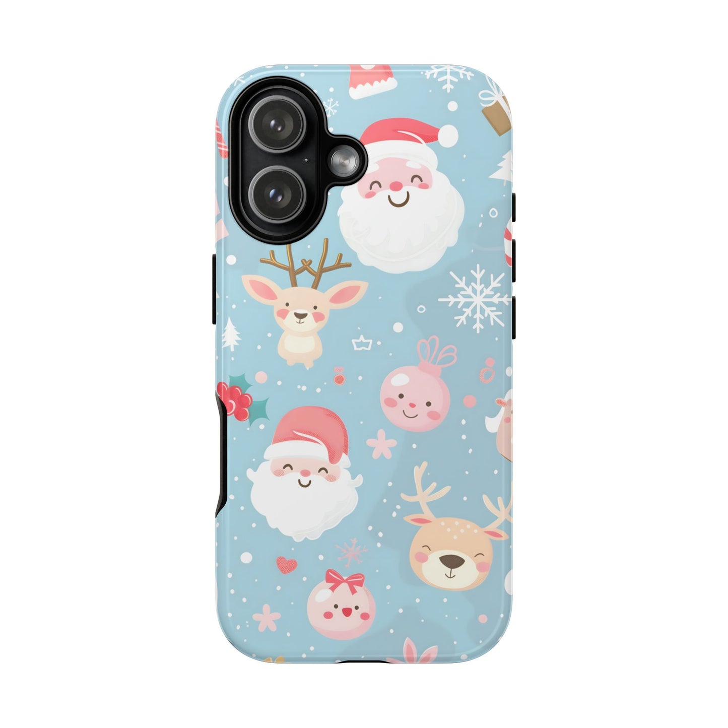 Pastel Santa Joy – Tough Glossy iPhone Case