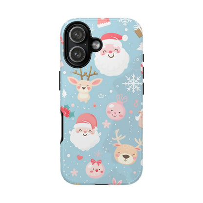 Pastel Santa Joy – Tough Glossy iPhone Case