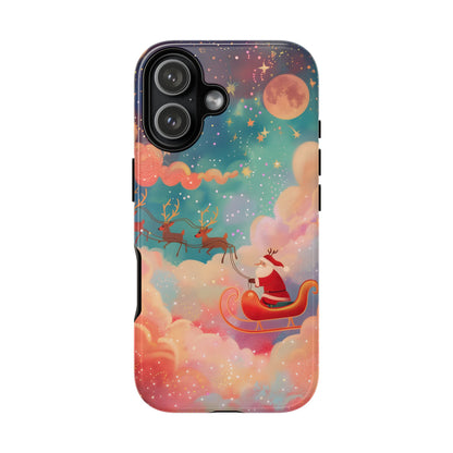 Starlit Santa Sky – Tough Glossy iPhone Case