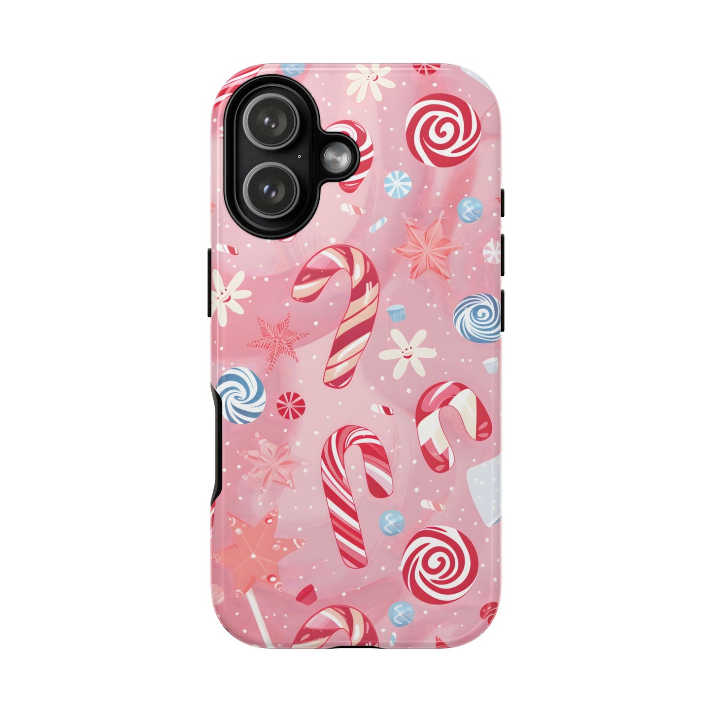 Candy Cane Swirl – Tough Glossy iPhone Case