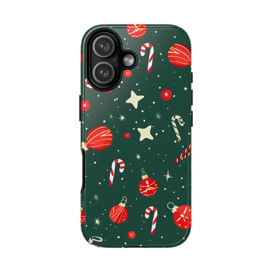 Festive Ornament Scatter – Tough Glossy iPhone Case
