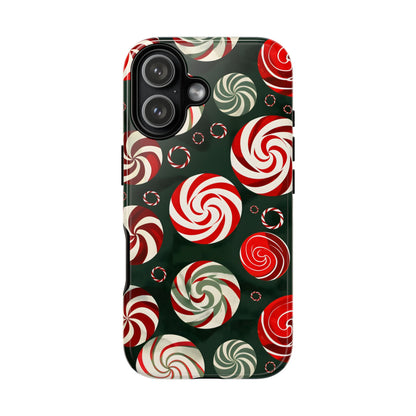 Peppermint Swirl Burst – Tough Glossy iPhone Case
